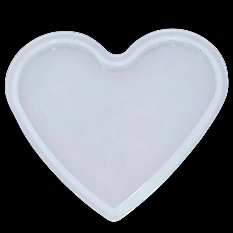 Silicone 4" Heart Coaster Mold
