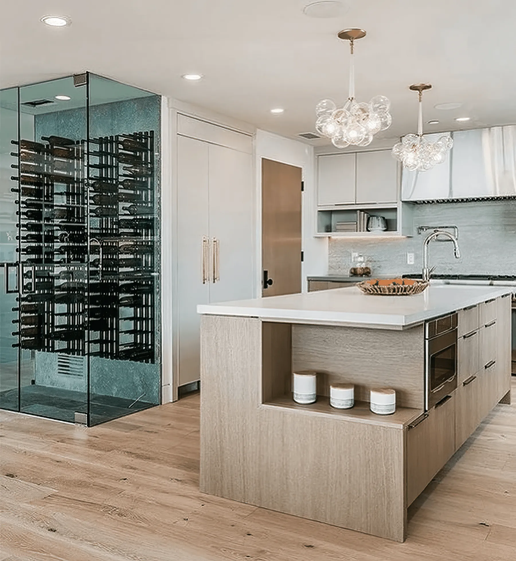 Straight Bottle ST Wall Mounted Wine Rails – 2FT Metal Wine Rack (6 Bottles)