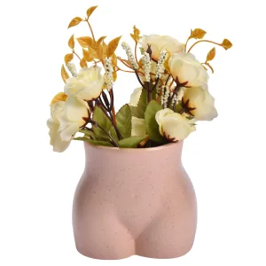 Stylish Modern Flower Vase Set - Decorative Aesthetic Beige Vases For Bedroom