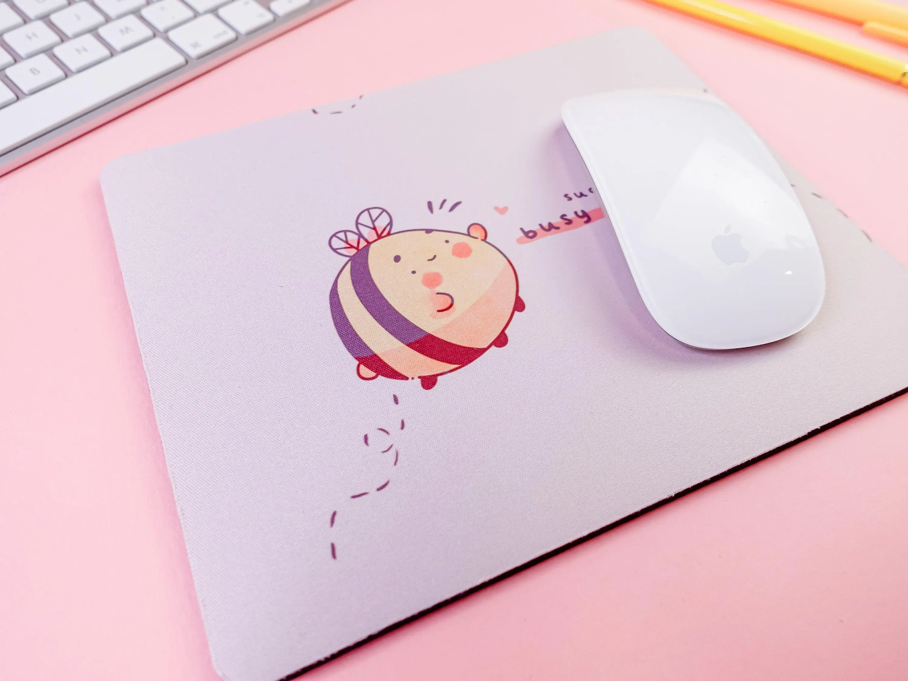 Such a Busy Bee Rectangle Mouse Pad