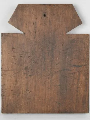 Vintage French cutting board w/ angular handle 14¼" x 11½"